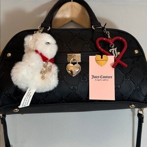 Juicy Couture Holiday In Juicy Dome Handbag Crossbody Bag Satchel Purse NWT Blak